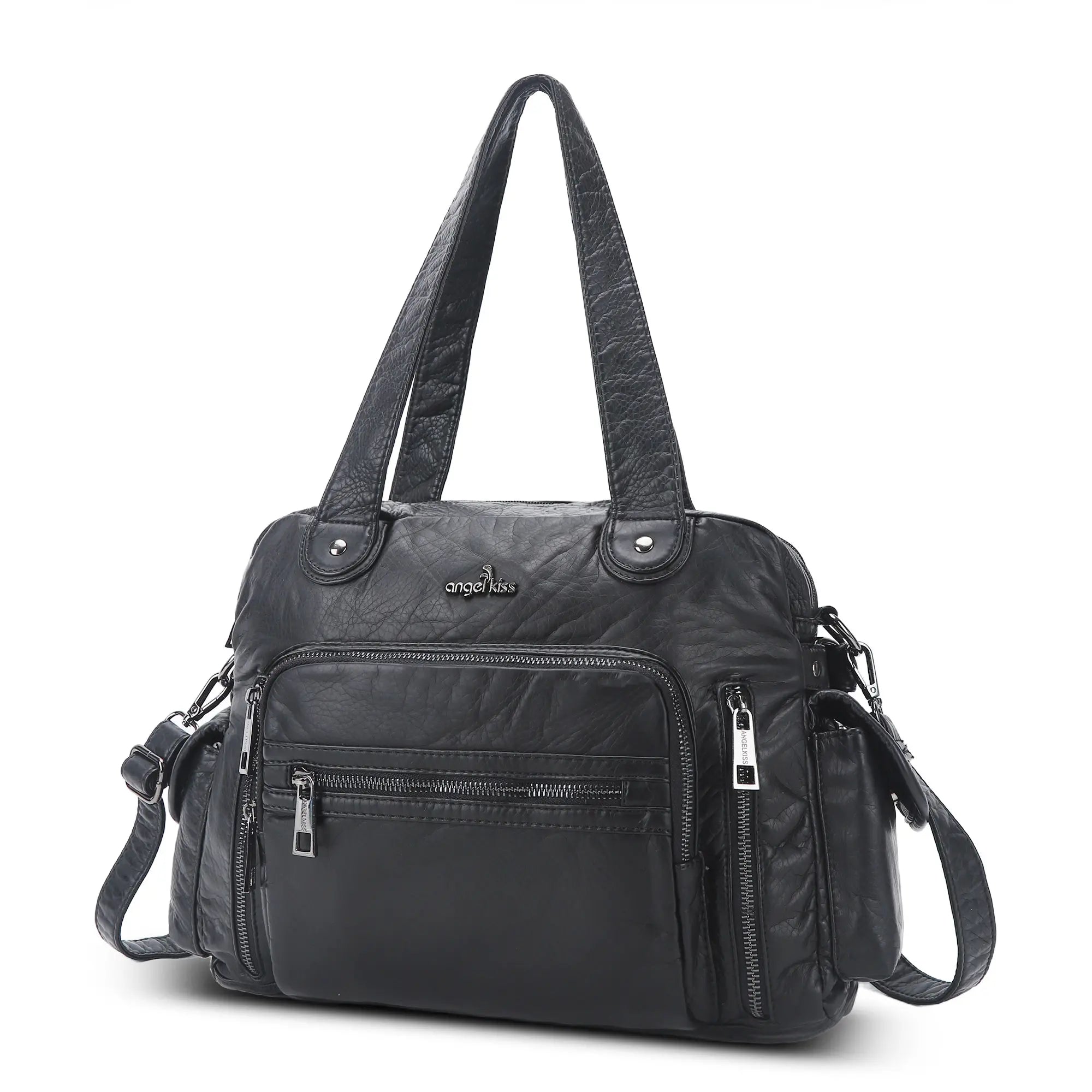 Slim Vegan Leather Tote Bag for Office | Waterproof PU Leather Briefcase for Women