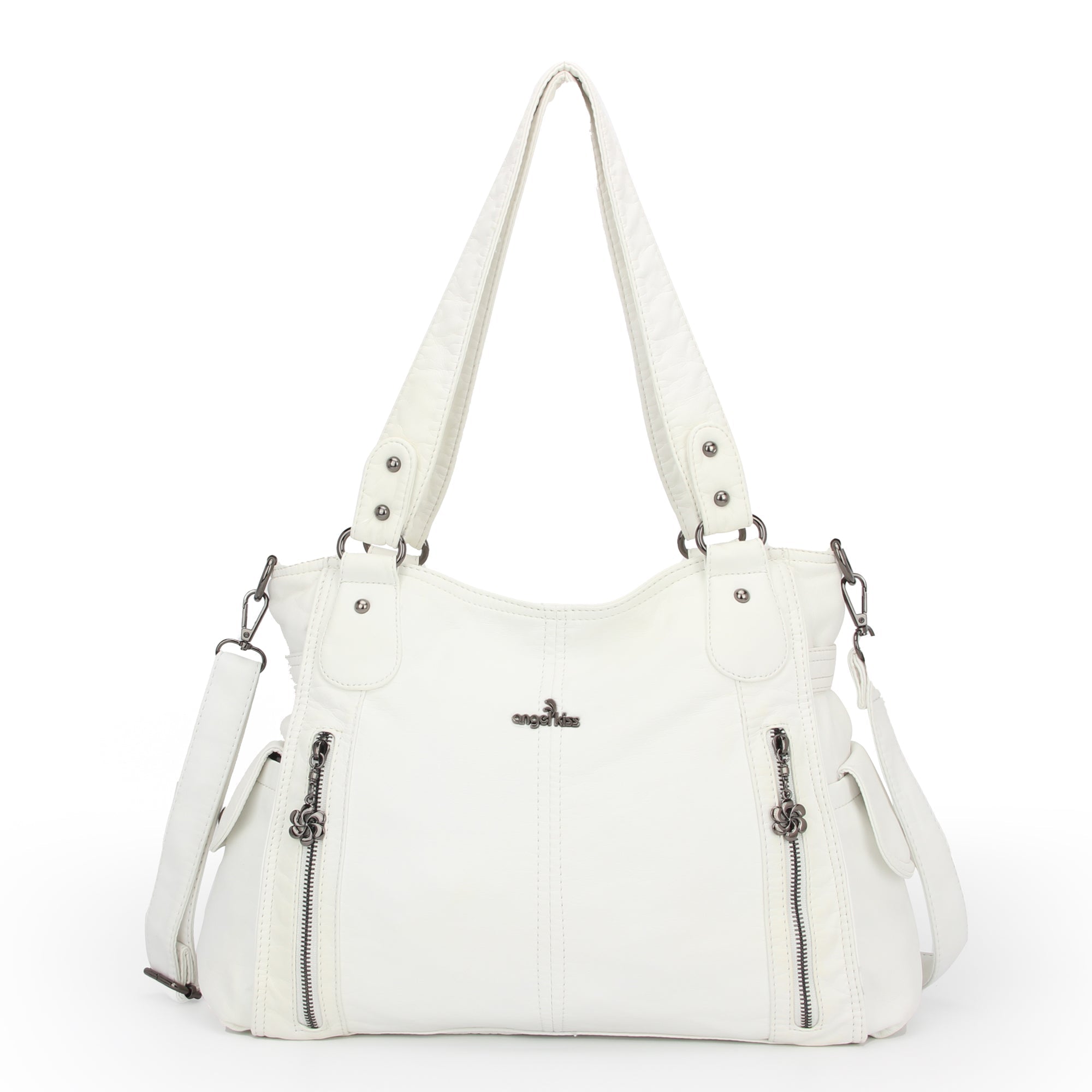 Large Multi-Pocket Shoulder Bag with Adjustable Strap