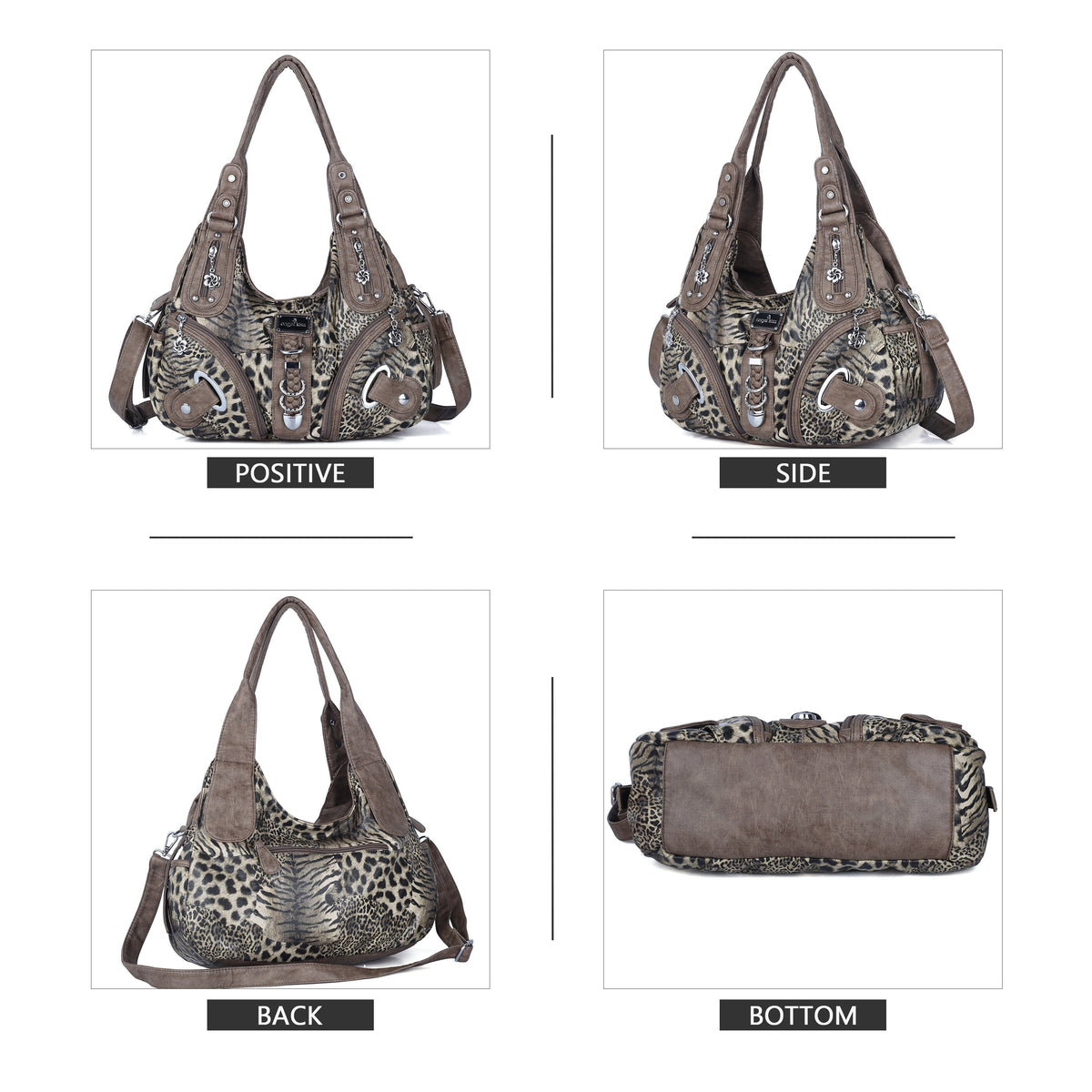 Large Capacity Multi-Functional Leopard Print Shoulder Bag