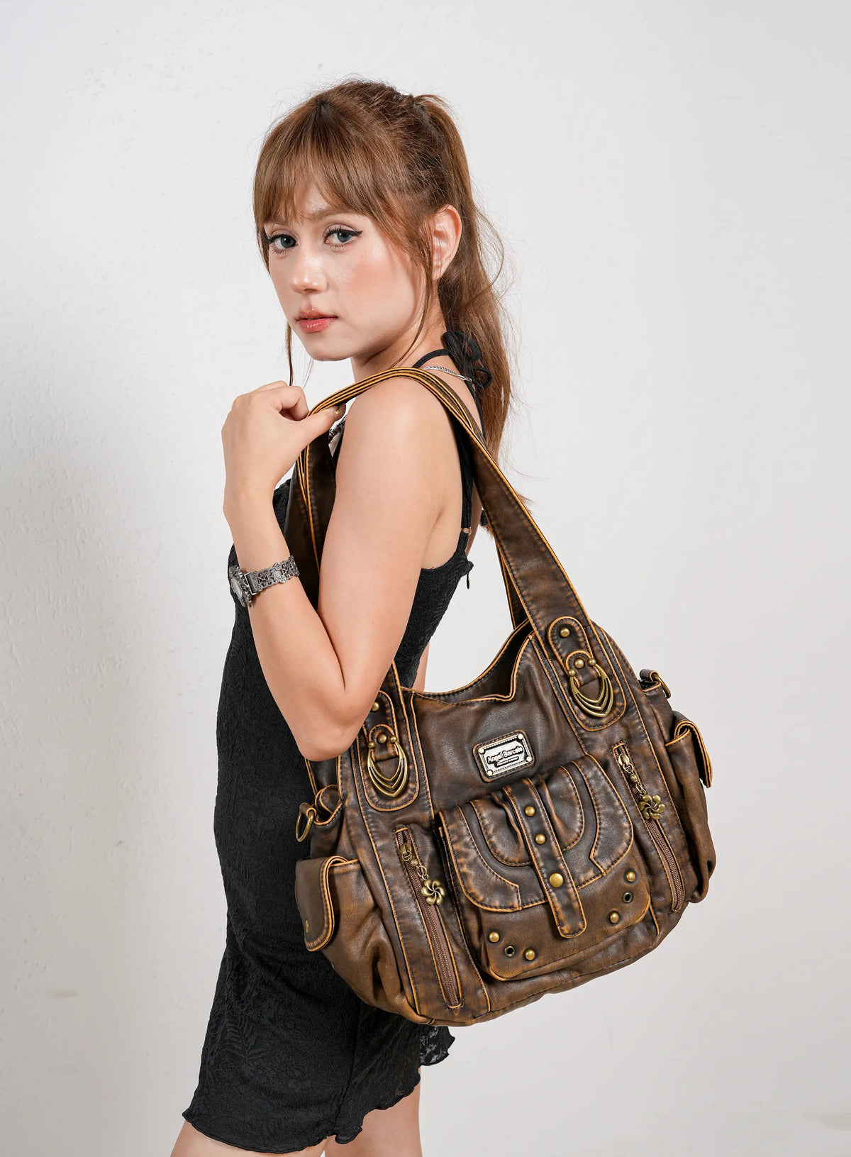 Vintage Luxe Relaxed-Shape Hobo Handbags