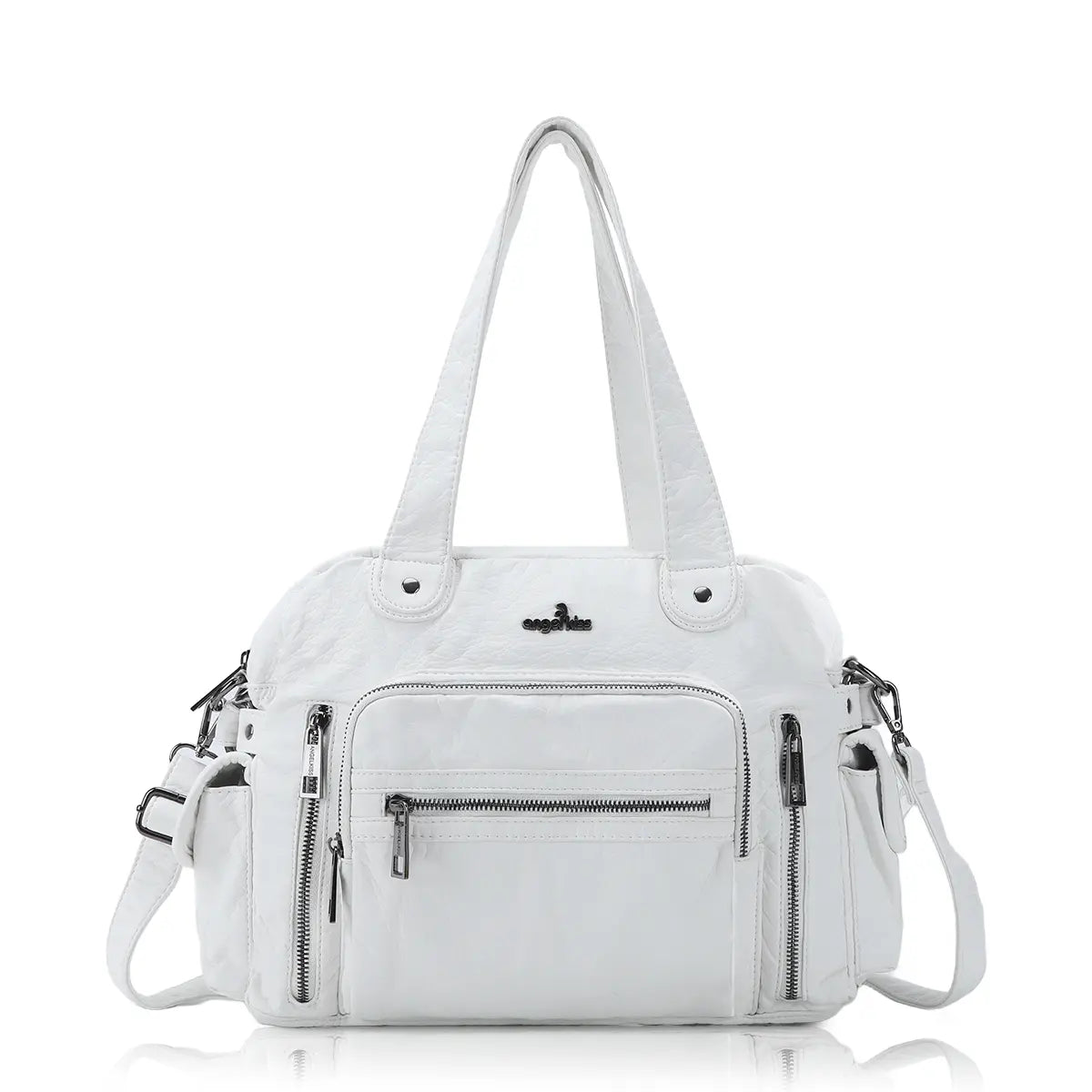 Slim Vegan Leather Tote Bag for Office | Waterproof PU Leather Briefcase for Women