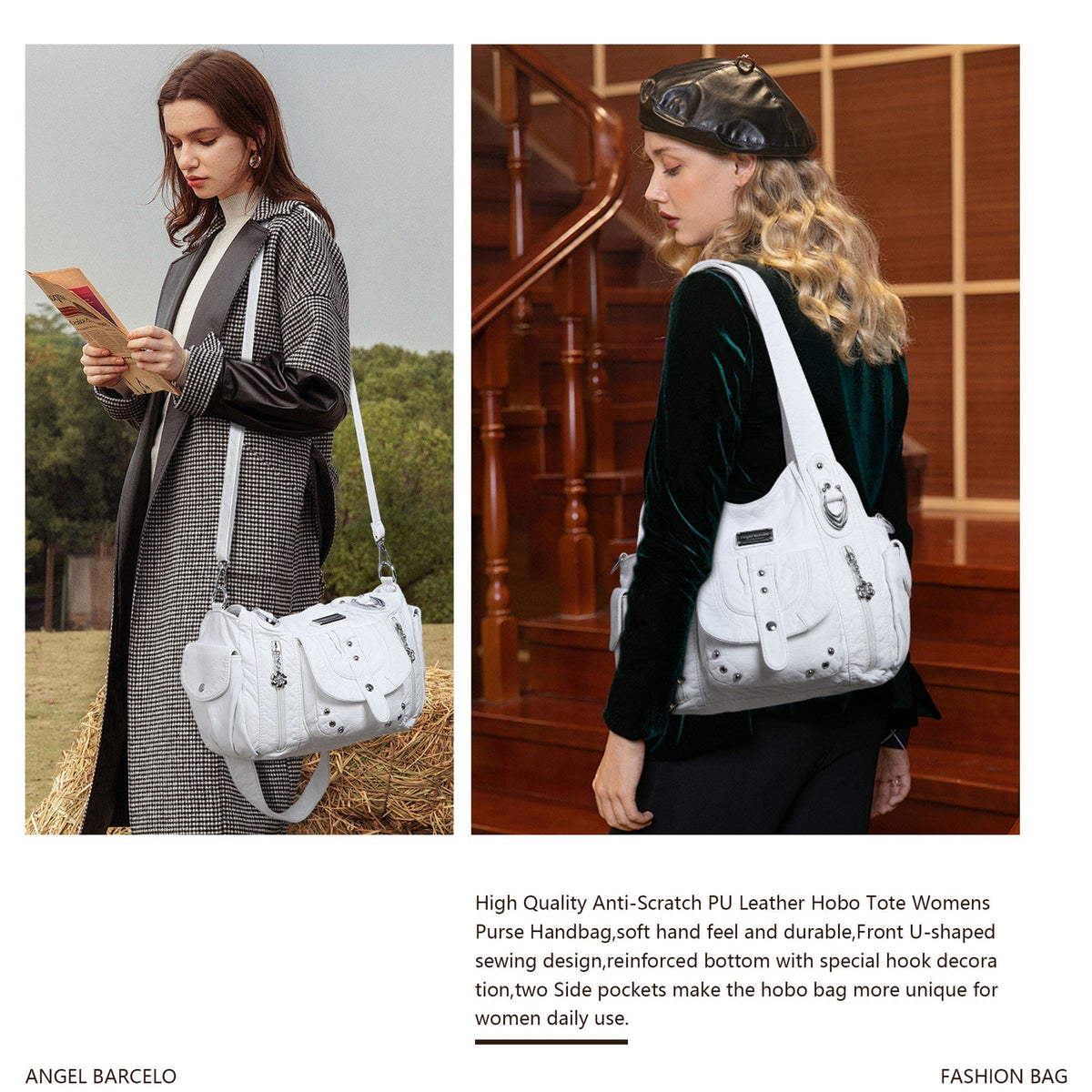 Vintage Luxe Relaxed-Shape Hobo Handbags