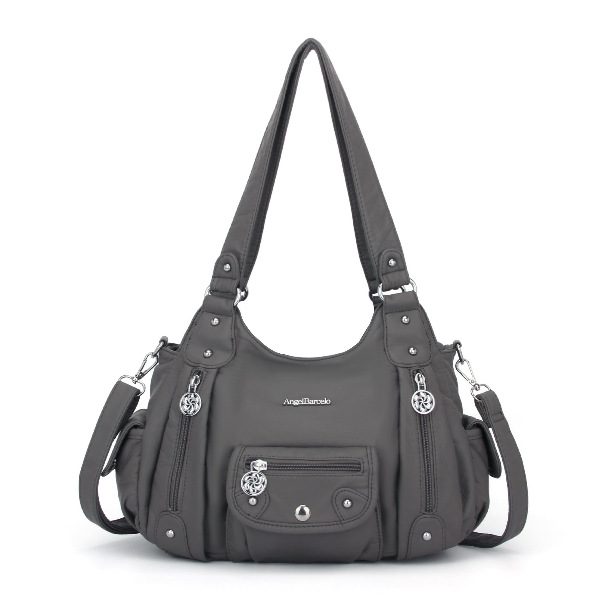 Vintage Old-Washed PU Leather Women’s Shoulder Tote Bag