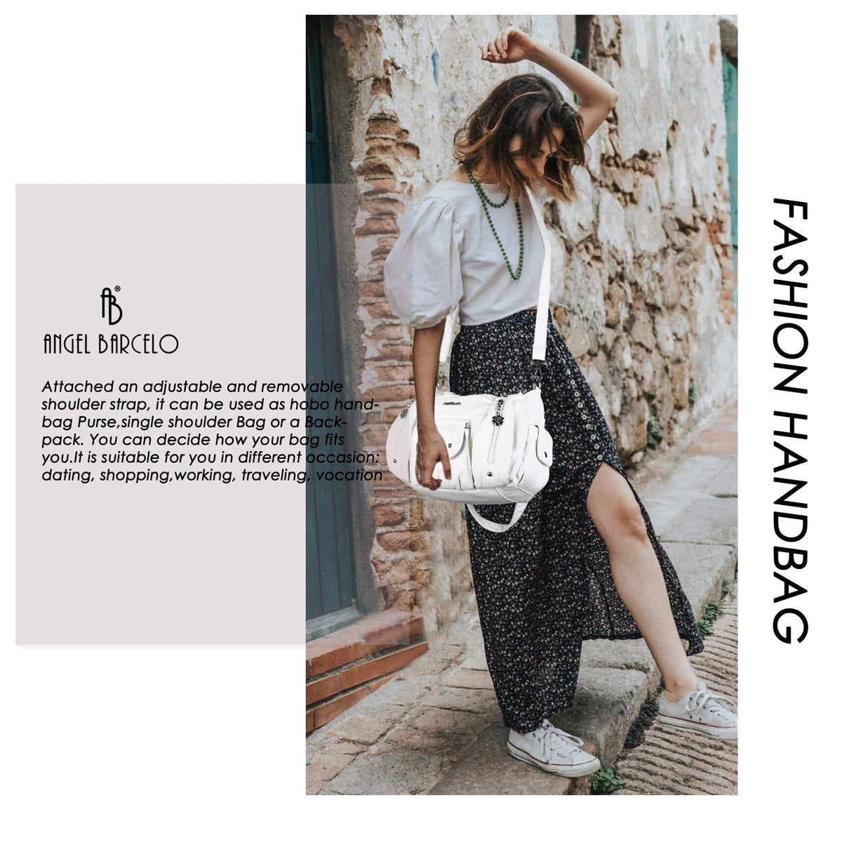 Vintage Old-Washed PU Leather Women’s Shoulder Tote Bag