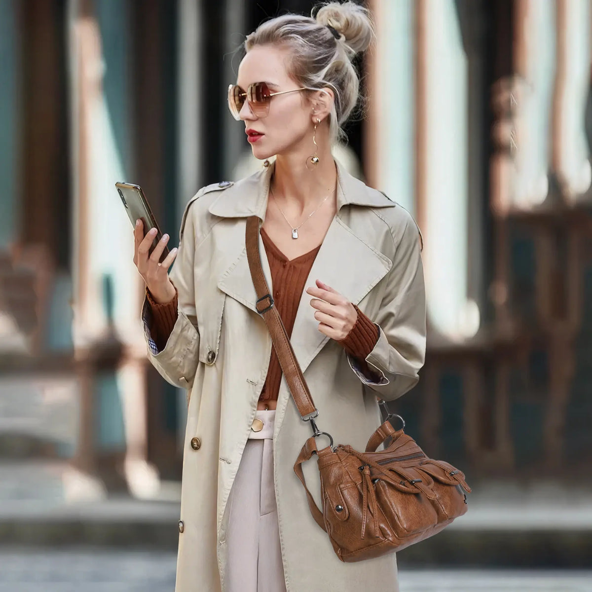 Simple personality crossbody  purse shoulder bag  handbags