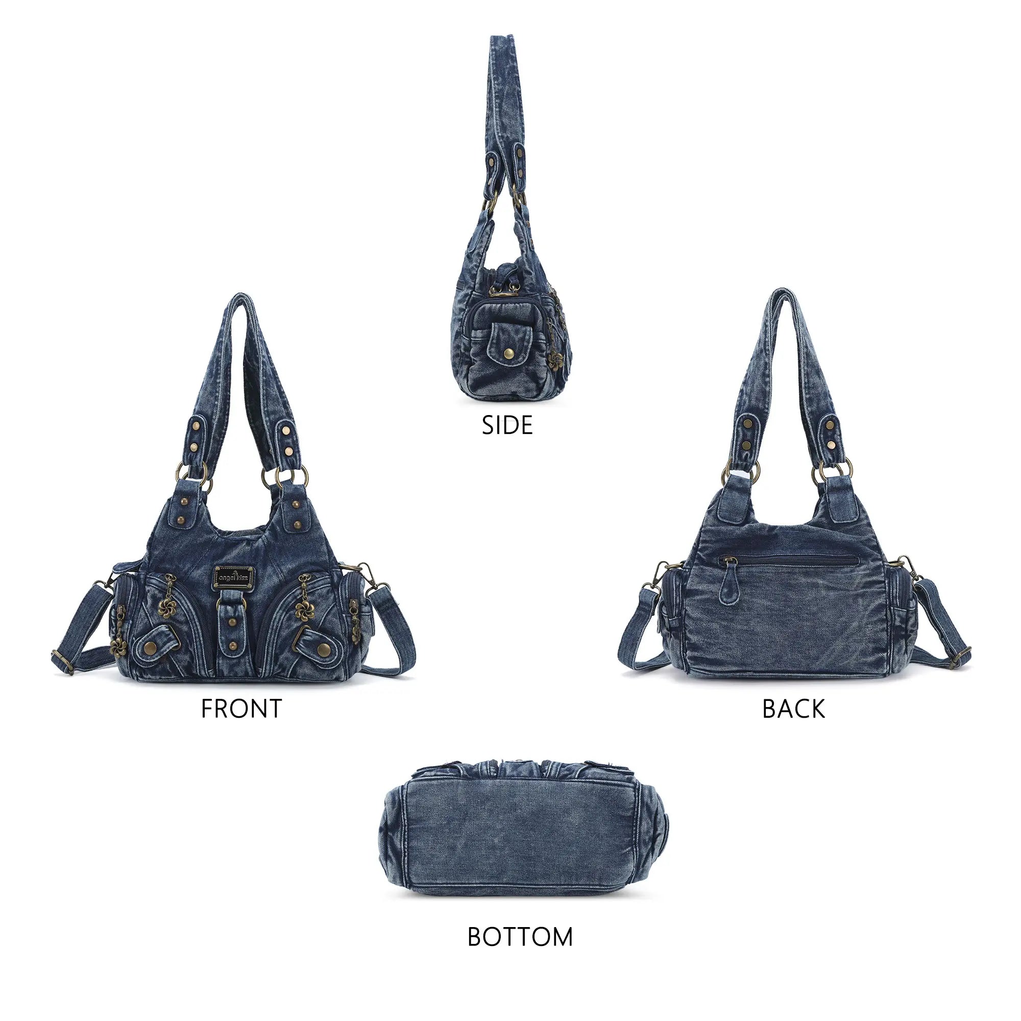 Vintage Denim Crossbody Wallet & Pures